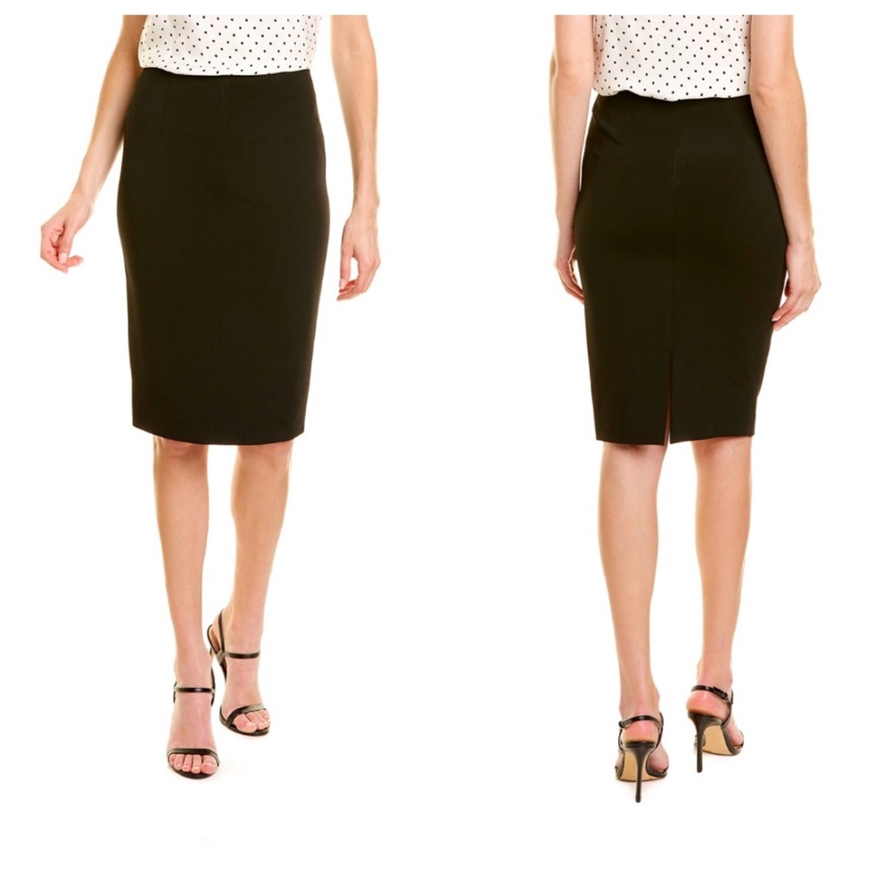 Les Copains Milano Stitch Black Pencil Skirt, NWT